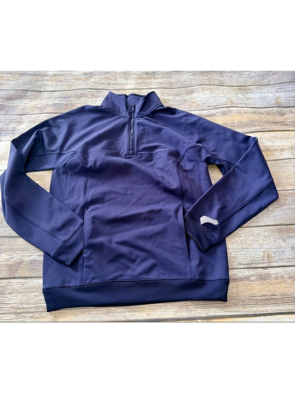 New Navy Zip Up Athletic Pullover